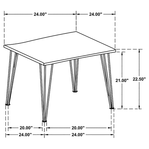 Gabriel 2-piece Rectangular Coffee and End Table Set Natural