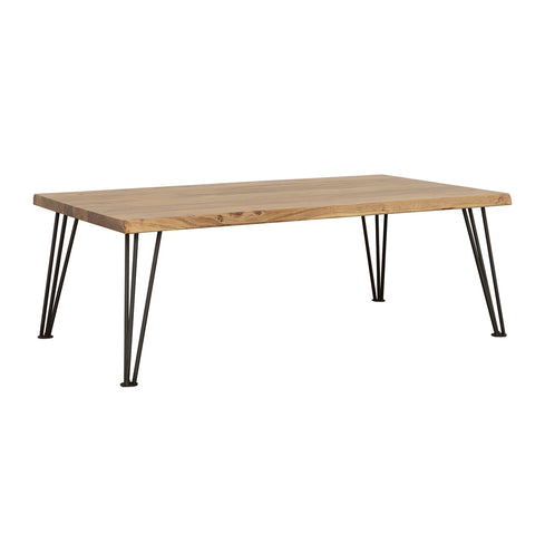 Dorinda Rectangular Wood Top Coffee Table Natural BrownNatural