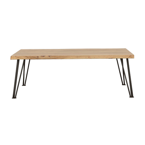 Dorinda Rectangular Wood Top Coffee Table Natural BrownNatural