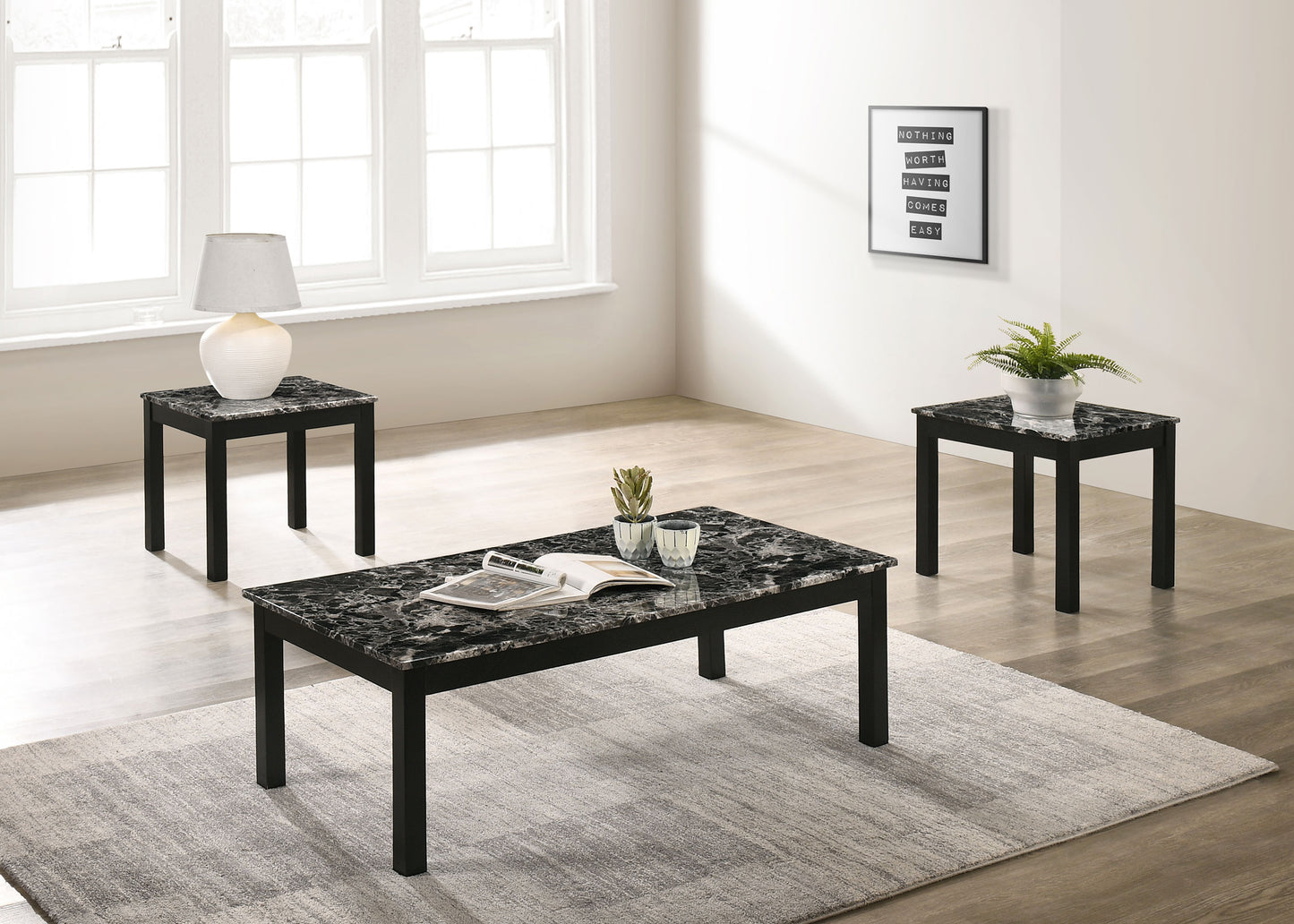 3 pc coffee table set