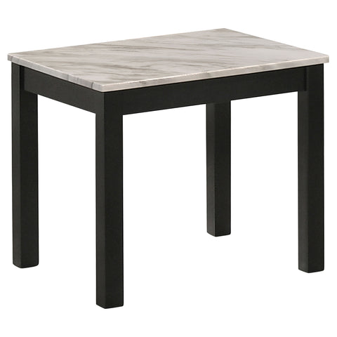 Kepner 3-piece Faux Marble Top Coffee Table Set WhiteWhite Faux Marble