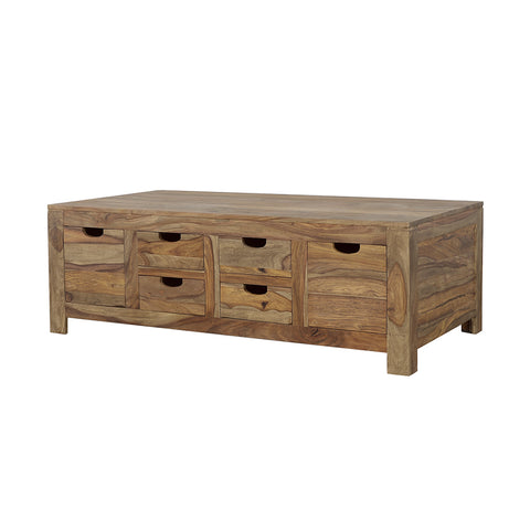 Lurlynn 6-drawer Solid Wood Coffee Table Natural SheeshamNatural