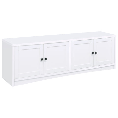 Nadia 4-door Engineered Wood 78-inch TV Stand WhiteWhite