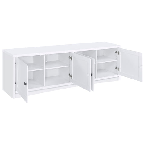 Nadia 4-door Engineered Wood 78-inch TV Stand WhiteWhite