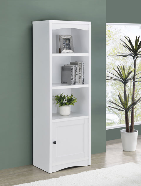 Nadia 3-shelf Engineered Wood Media Tower WhiteWhite