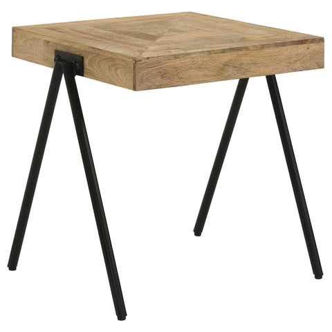 Earnest Square Solid Mango Wood Side End Table NaturalNatural