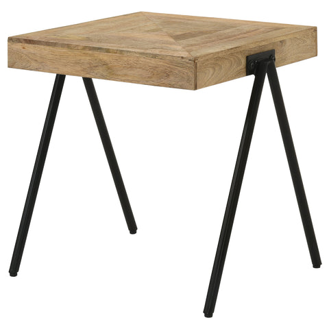 Earnest Square Solid Mango Wood Side End Table NaturalNatural