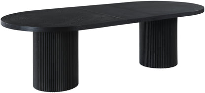 Clarita Black Oak Finish Dining Table (3 Boxes) T