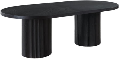 Clarita Black Oak Finish Dining Table (3 Boxes) T