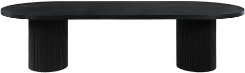 Clarita Black Oak Finish Dining Table (3 Boxes) T