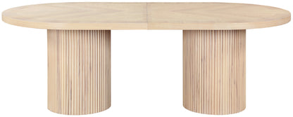 Clarita Natural White Oak Finish Dining Table (3 Boxes) T