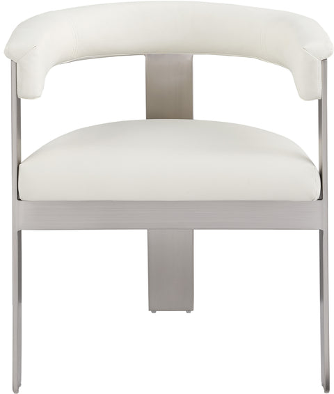 Rivas Cream Faux Leather Dining Chair C