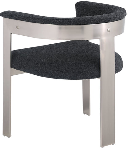 Rivas Black Boucle Fabric Dining Chair C