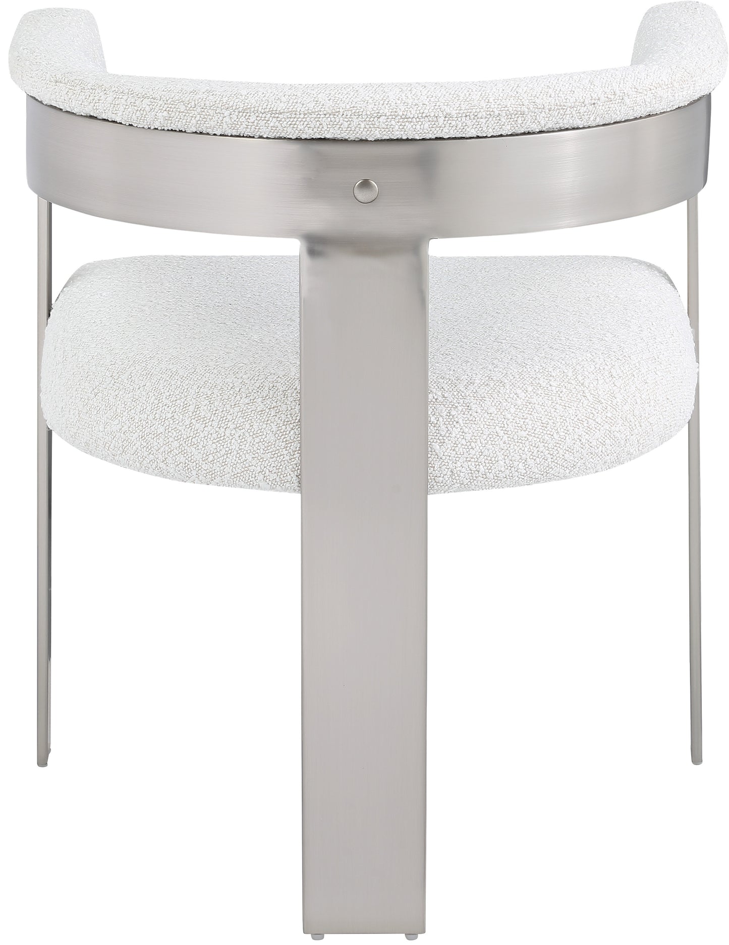 bubble cream boucle fabric dining chair