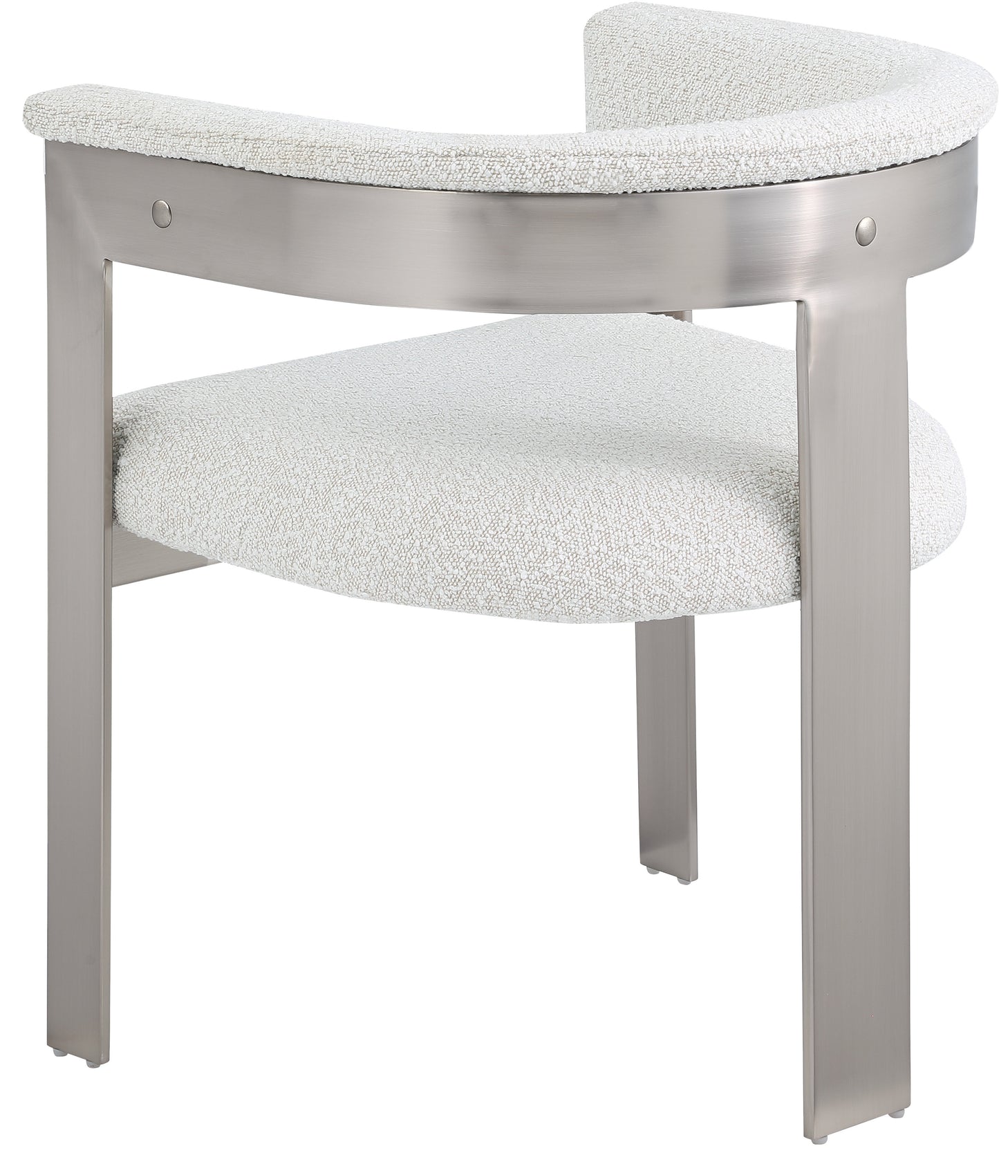 rivas cream boucle fabric dining chair c