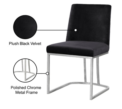 Winnie Black Velvet Dining Chair