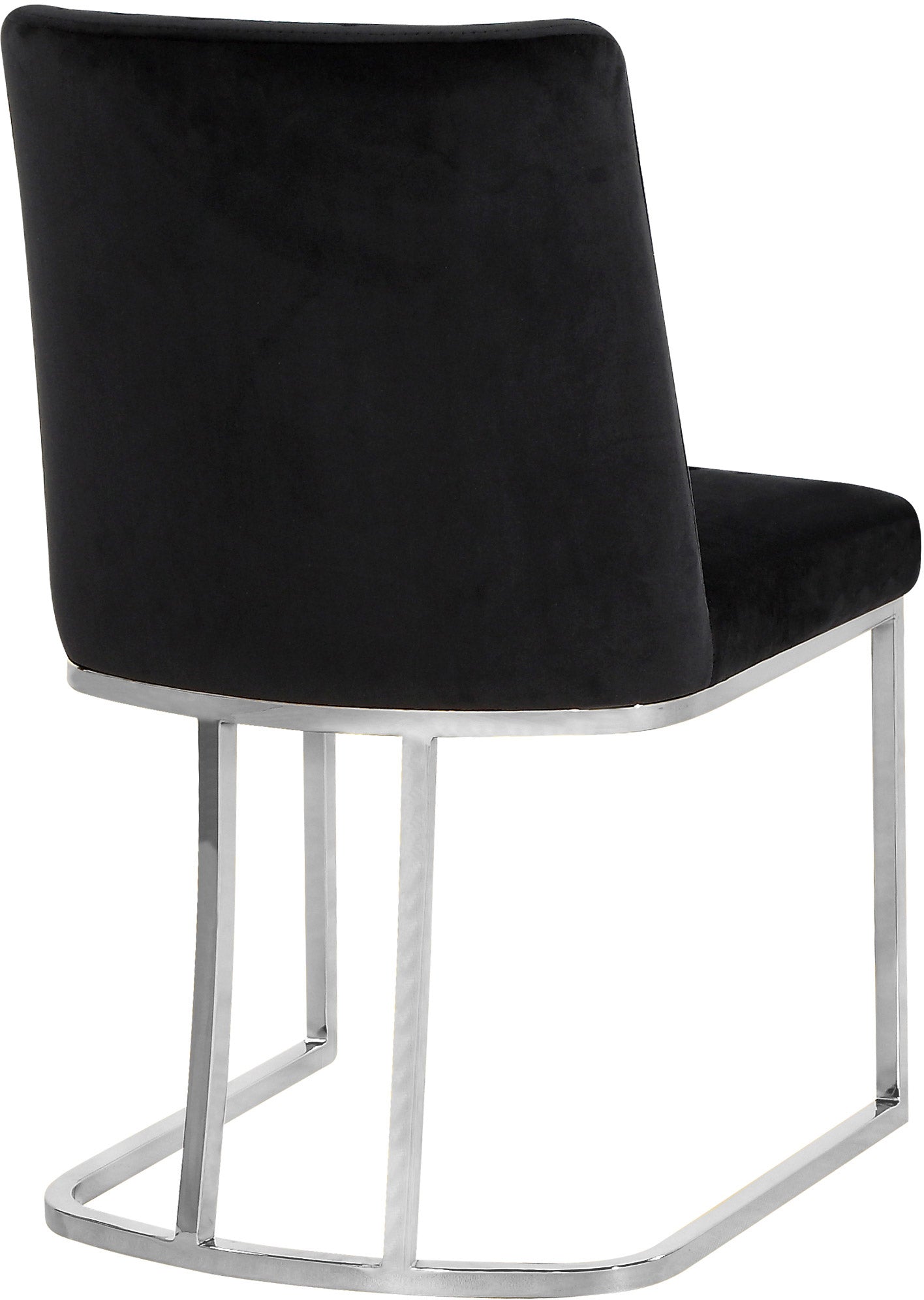 winnie black velvet dining chair