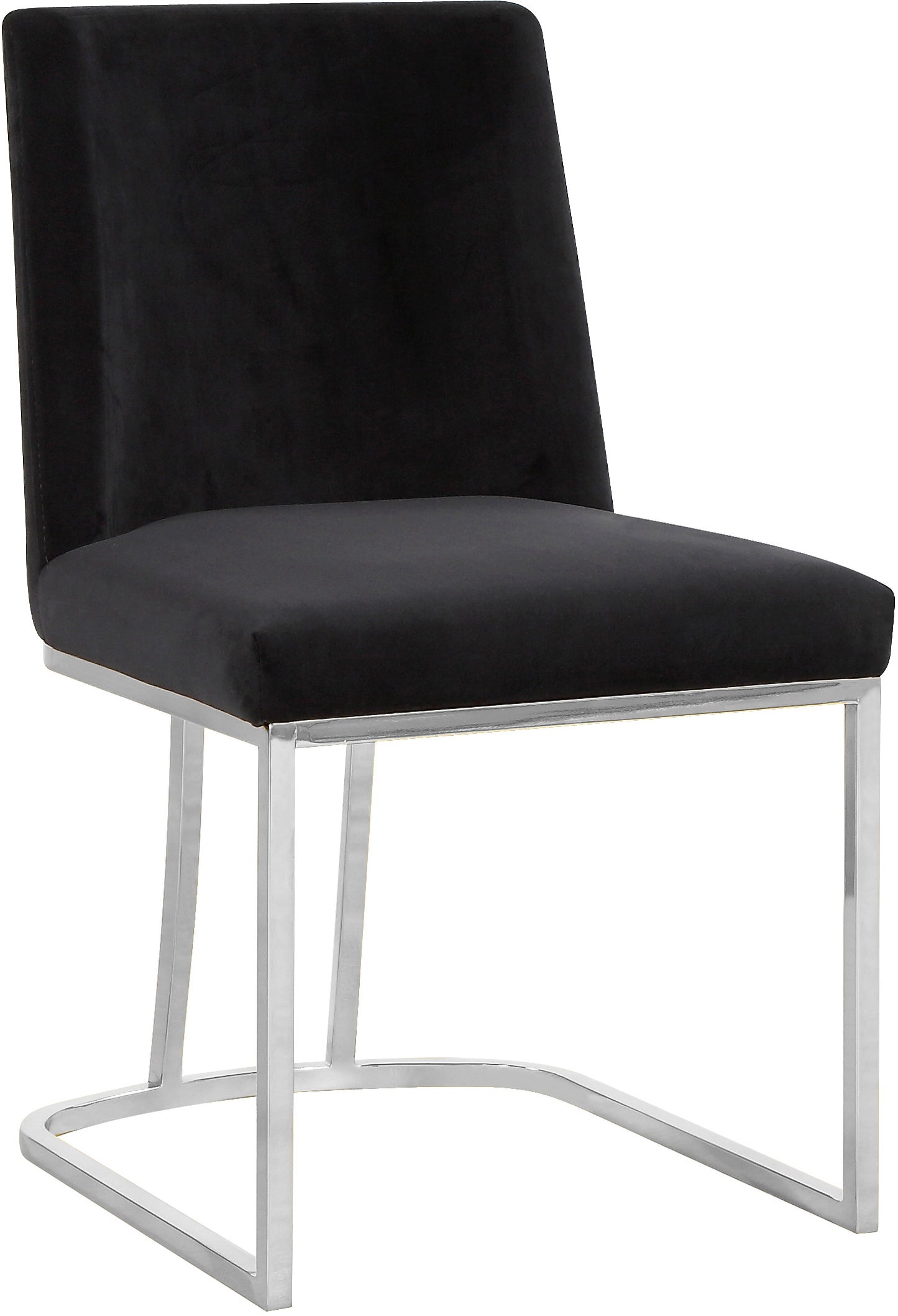 winnie black velvet dining chair