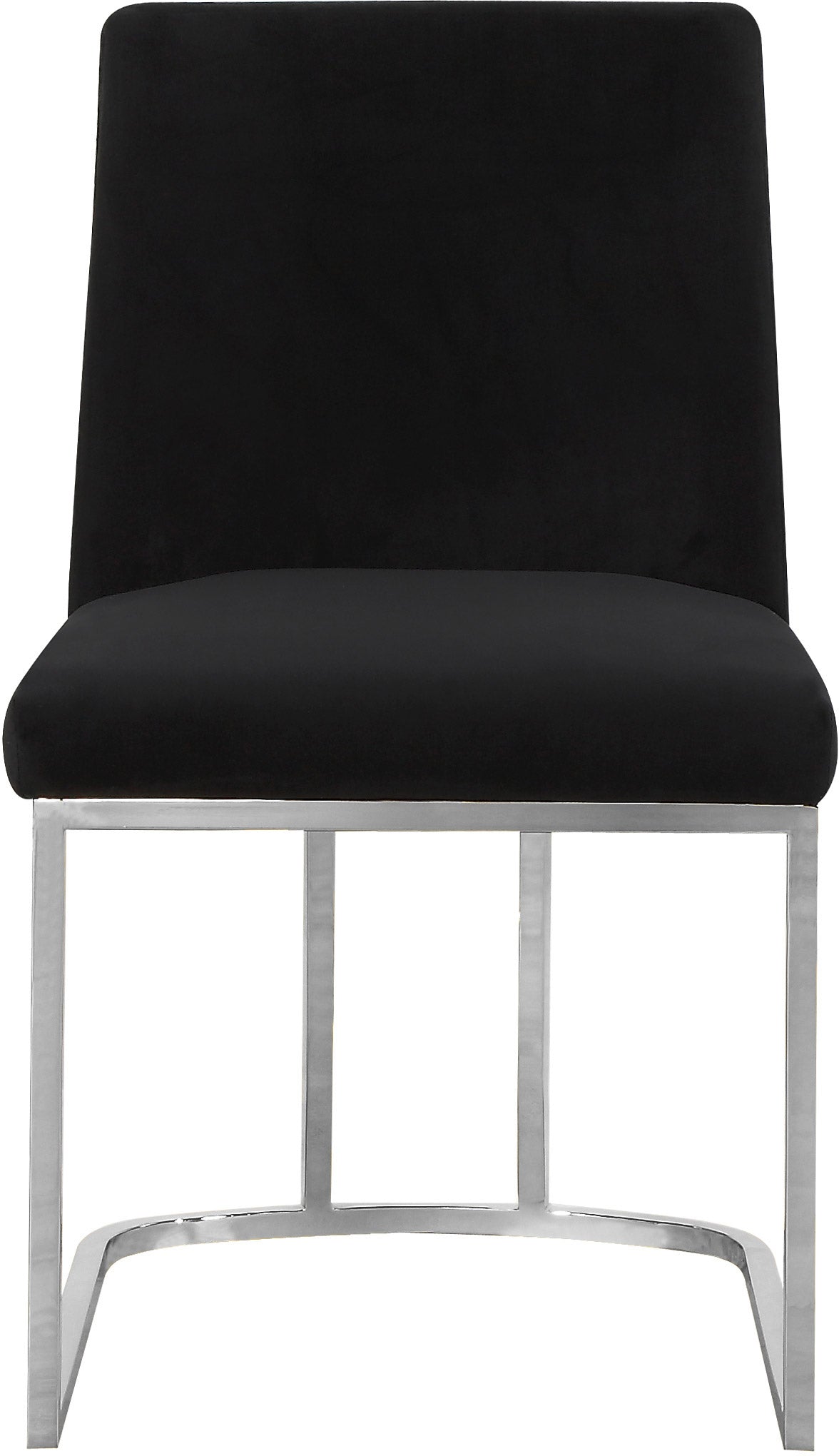 winnie black velvet dining chair