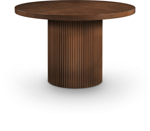 Willow 48" Brown Solid Wood and Oak Veneer Dining Table, 1 Piece
