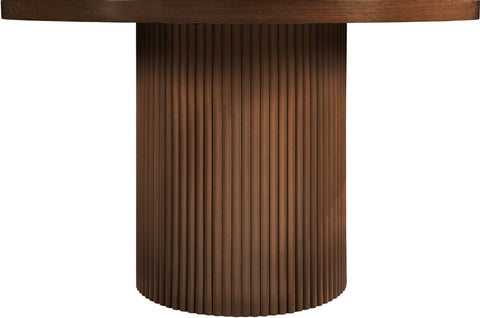 Willow 48" Brown Solid Wood and Oak Veneer Dining Table, 1 Piece
