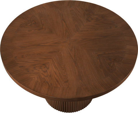 Willow 48" Brown Solid Wood and Oak Veneer Dining Table, 1 Piece