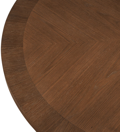 Willow 48" Brown Solid Wood and Oak Veneer Dining Table, 1 Piece