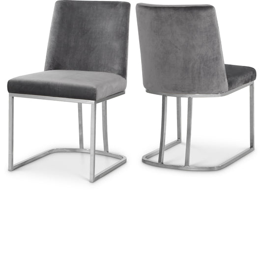 Winnie Grey Velvet Dining Chair