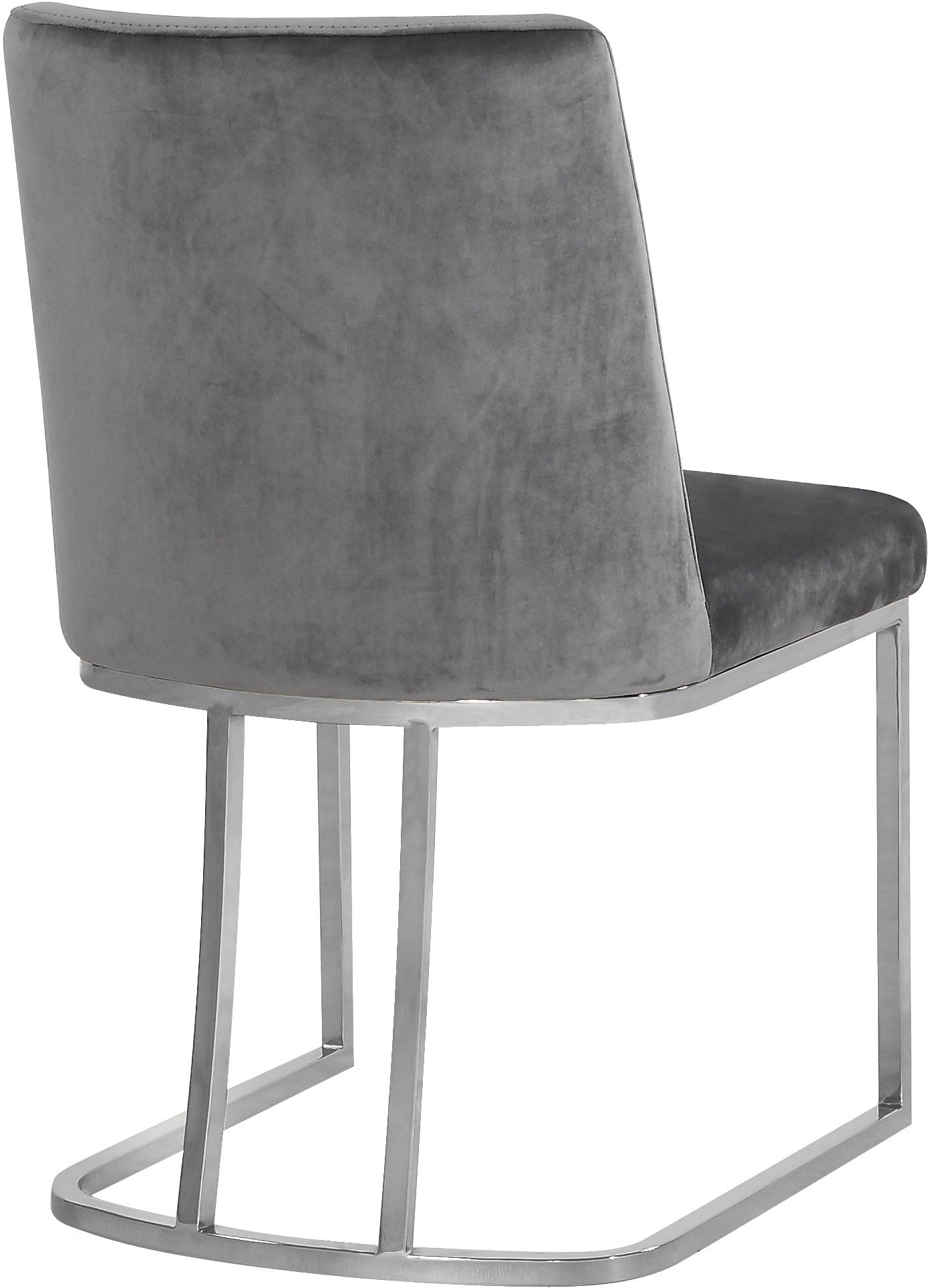 winnie grey velvet dining chair