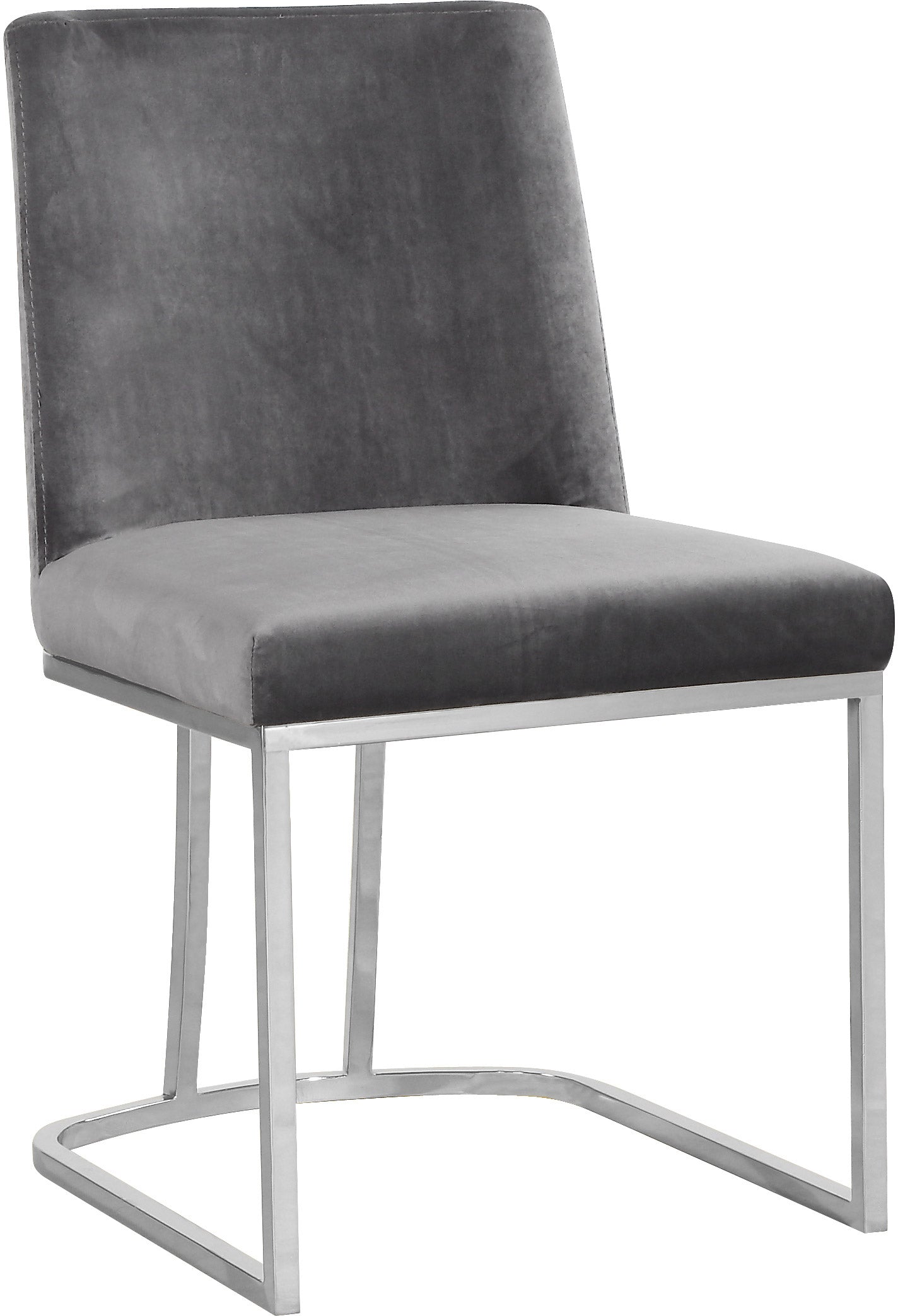 winnie grey velvet dining chair