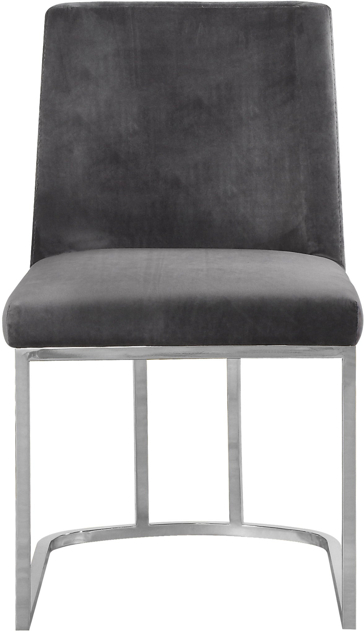 winnie grey velvet dining chair