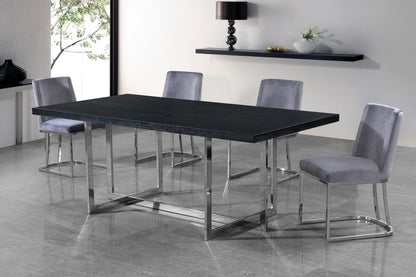 Calvin Grey Velvet Dining Chair C