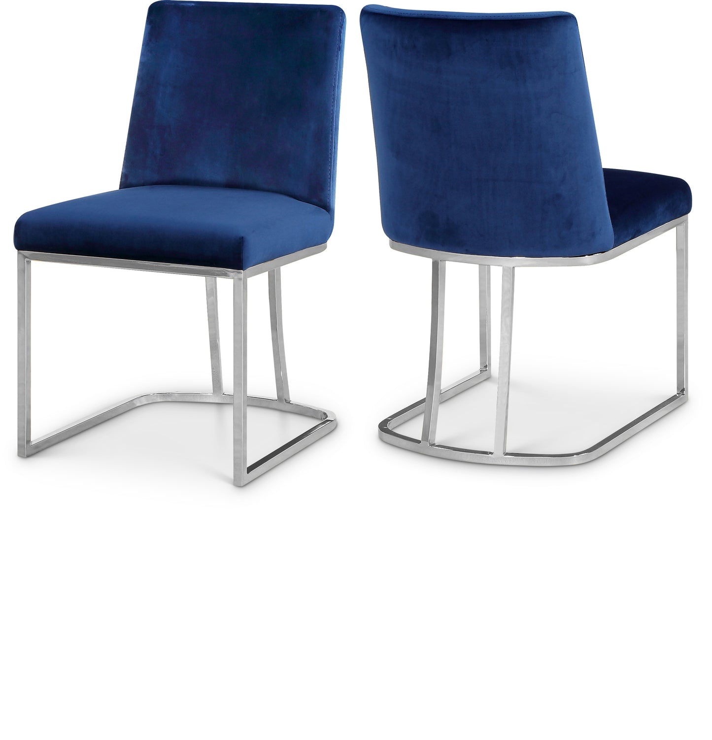 winnie navy velvet dining chair