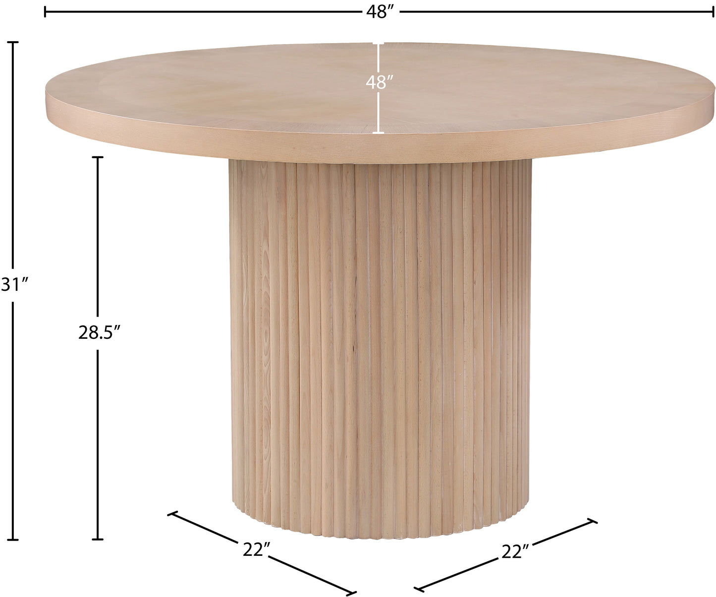 gavin natural oak veneer dining table