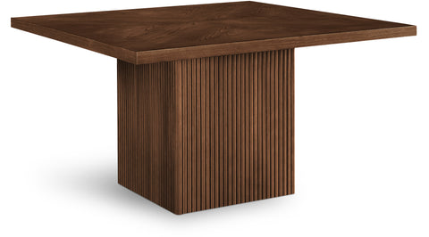 Willow 54" Brown Solid Wood and Oak Veneer Dining Table, 1 Piece