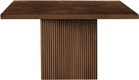 Willow 54" Brown Solid Wood and Oak Veneer Dining Table, 1 Piece
