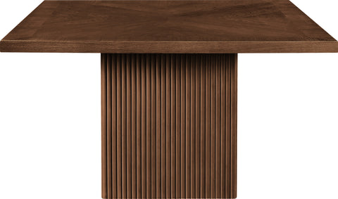 Willow 54" Brown Solid Wood and Oak Veneer Dining Table, 1 Piece
