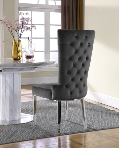 Roy Grey Velvet Dining Chair C