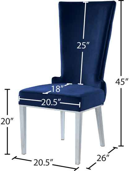 Roy Navy Velvet Dining Chair C