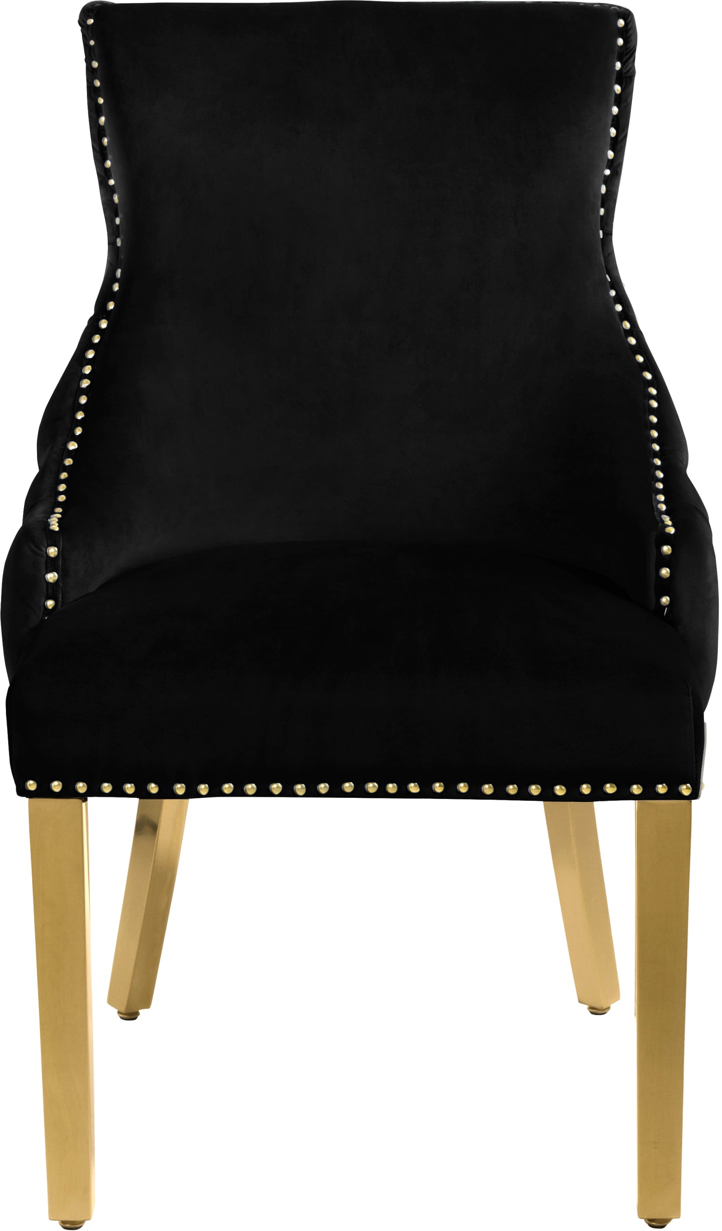 luna black velvet dining chair c