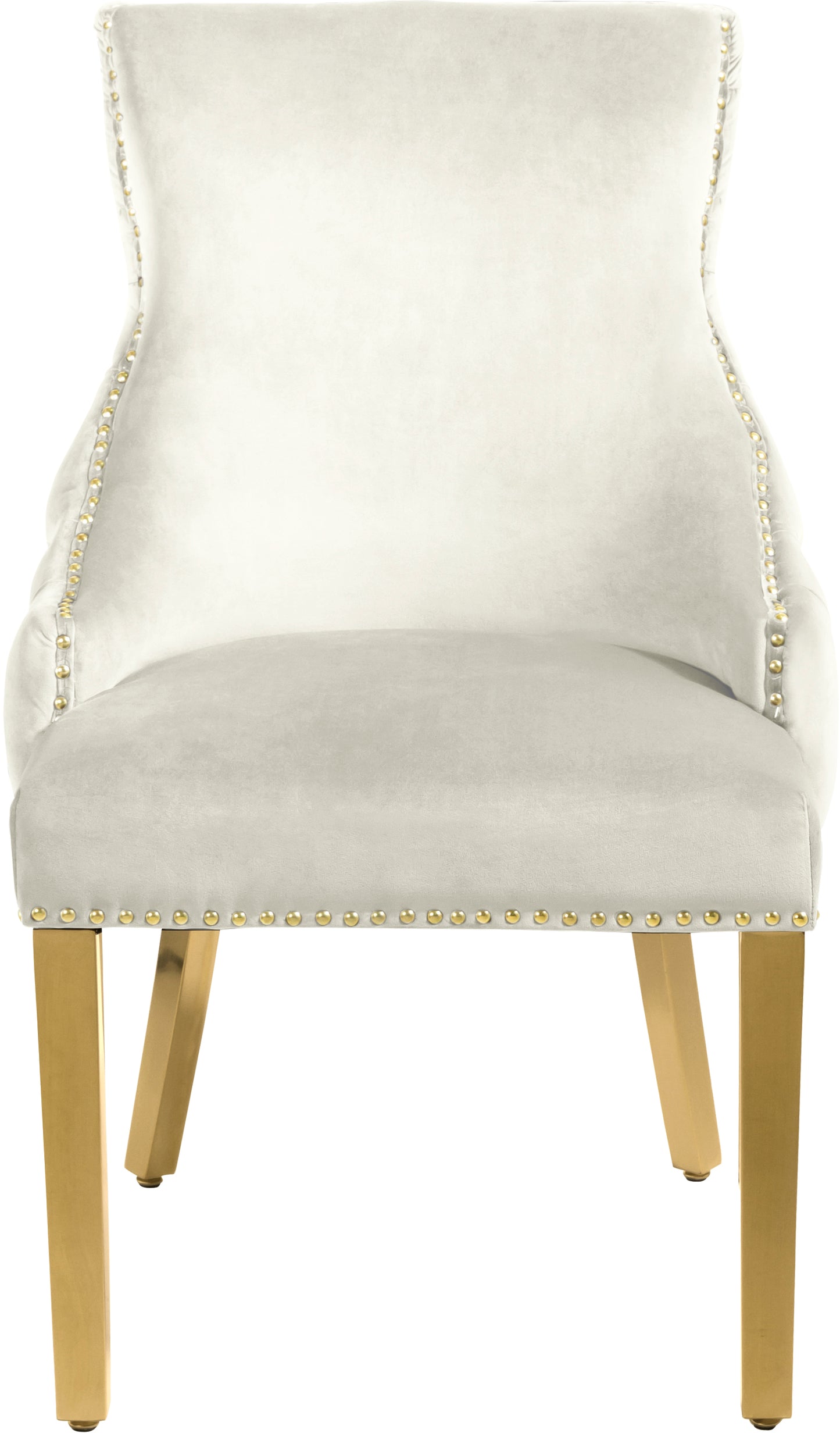 luna cream velvet dining chair c