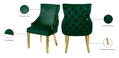 Luna Green Velvet Dining Chair C