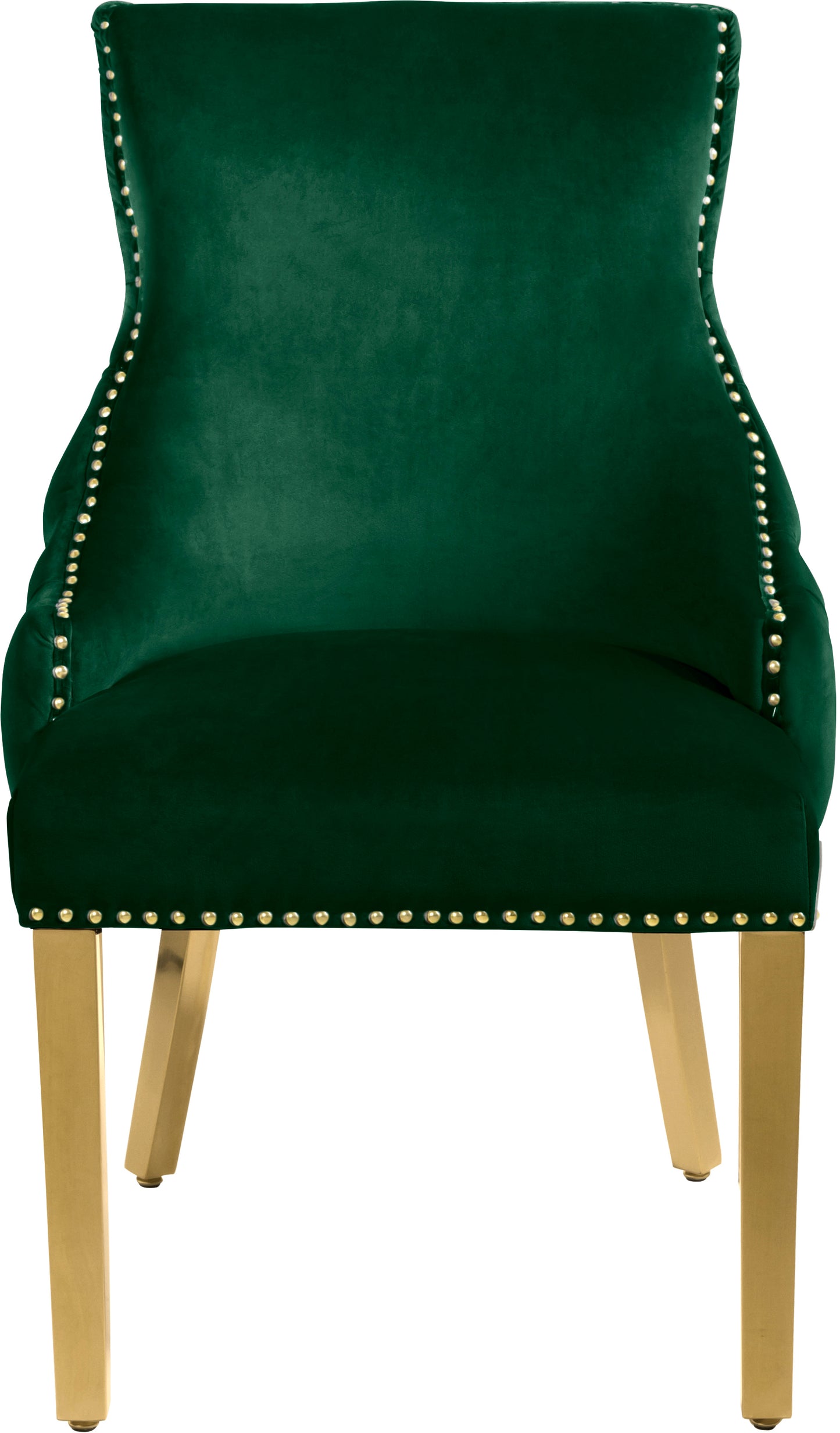 luna green velvet dining chair c