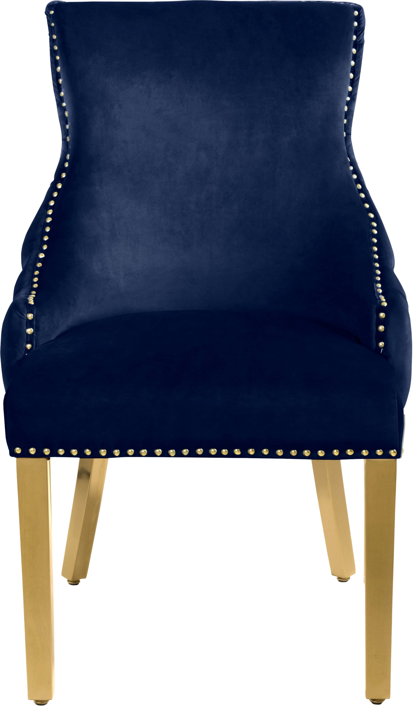 luna navy velvet dining chair c