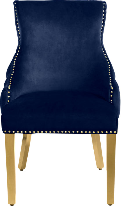 Luna Navy Velvet Dining Chair C