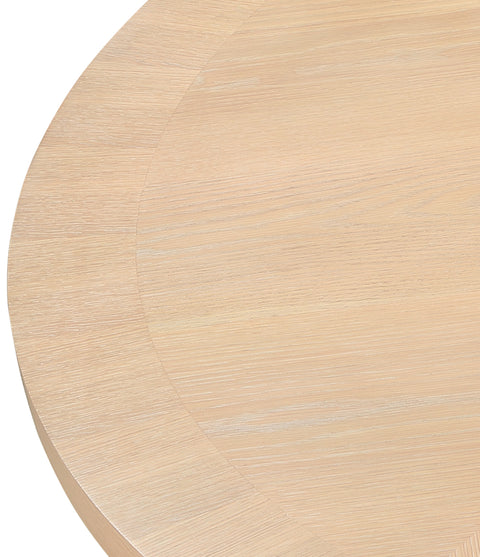 Willow 60" Natural Solid Wood and Oak Veneer Dining Table, 1 Piece