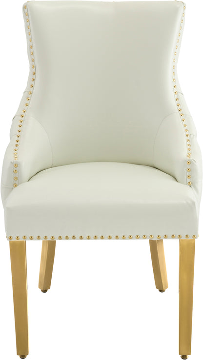 Luna White Faux Leather Dining Chair C