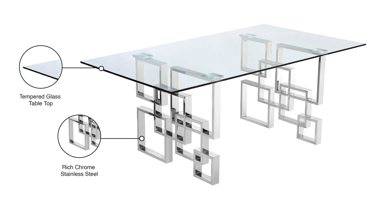 sylvester chrome dining table t