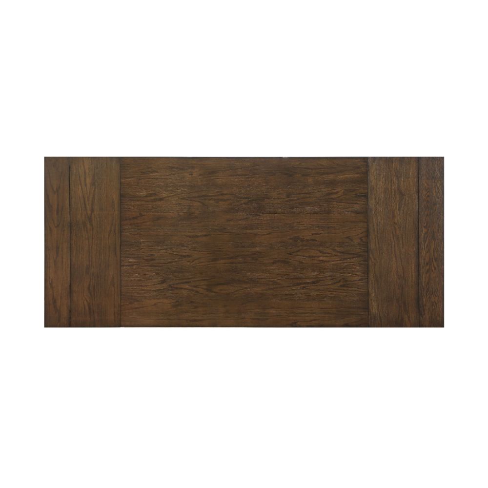 gena dining table, dark oak finish