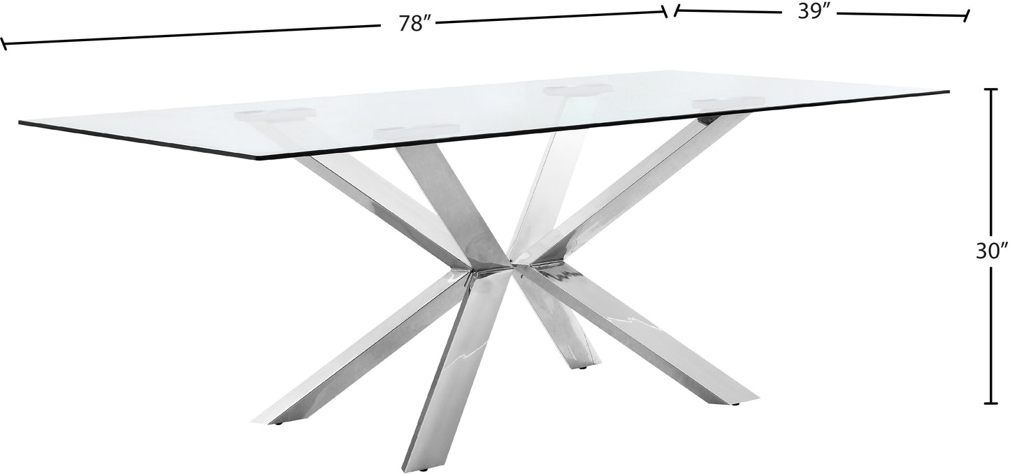 shell chrome dining table t